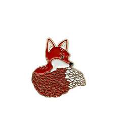 Fox Pins With Bushy Tail Pin Badge