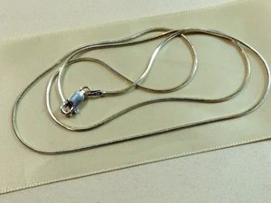Sterling silver 925 Made in Italy chain necklace 1mm 20" Long - Picture 1 of 7