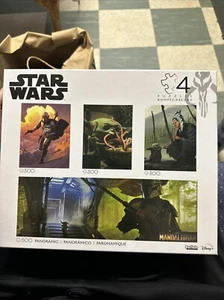 Star Wars The Mandalorian Disney 4 in 1 Puzzle Jigsaw Set New Sealed - Picture 1 of 1