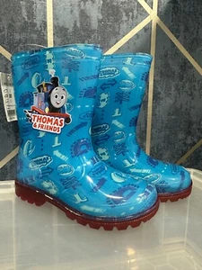 THOMAS THE TANK ENGINE LIGHT UP WELLINGTON BOOTS KIDS FLASHING RAIN SNOW WELLIES - Picture 1 of 3