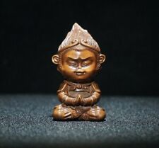 Collect Old Boxwood Japanese Netsuke hand carved Monkey King Statue figurines