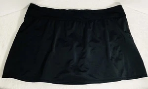 Falda de natación Croft & Barrow para mujer talla 1X negra barriga más delgada modesta coqueta - Imagen 1 de 9