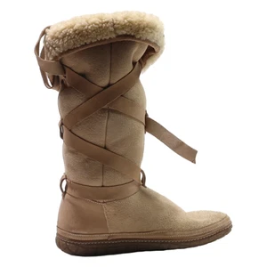 CLARKS High Boots Beige Wool Womens UK 7 - Picture 1 of 6