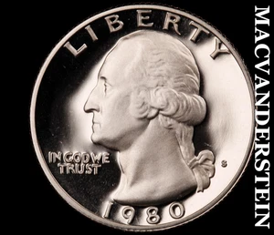 1980-S Washington Quarter-Choice Gem Proof No Reserve #KLB2087 - Bild 1 von 2
