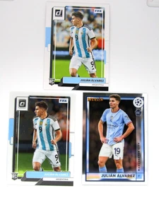 Lotto auto Julian Alvarez Rookie Merin Donruss Optic Man City Argentina - Foto 1 di 2