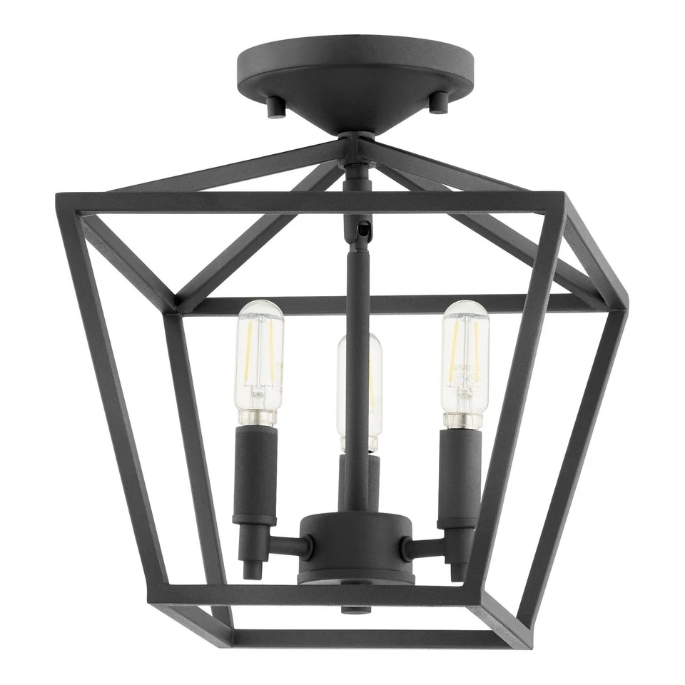 Gabriel - 3 Light Semi-Flush Mount in Quorum Home Collection style - 10.25 - Image 1 of 1