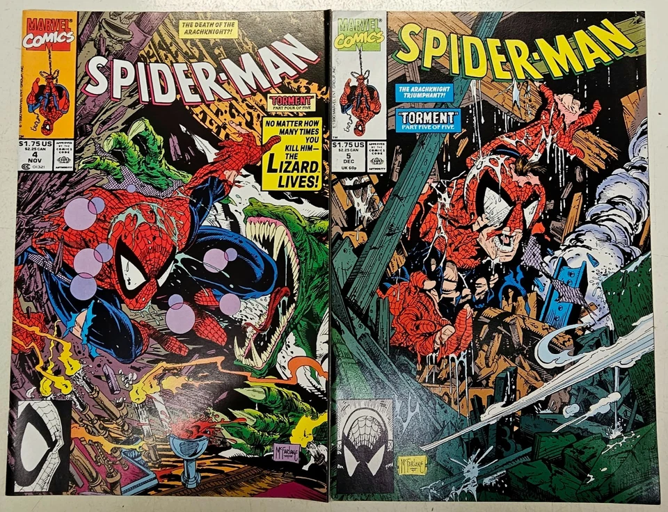 Spiderman Marvel Comics 2 Key Issues 4 5 High Grade VF/NM McFarlane Torment Foto 1 de 1