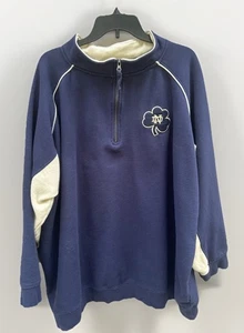 Sudadera con Capucha Notre Dame Para Hombres 5XLT Azul Coliseo Lucha Irlandesa Bordada Sudadera - Imagen 1 de 5