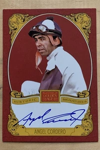 Angel Cordero signierte Panini 2013 Golden Age Karte #AC Pferderennen HOF auf Karte - Bild 1 von 2