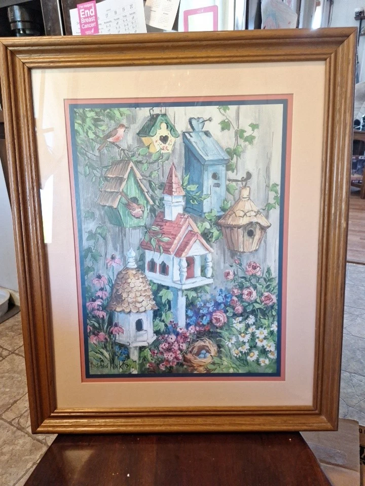 Arte de pared vintage de jardín para casa de pájaros Homco BARBARA MOCK ❤️sj11h7s Foto 1 de 4