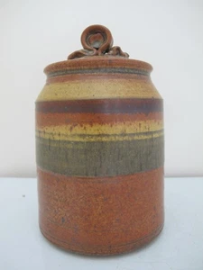 WALLY SCHWAB Oregon NW Studio Pottery STONEWARE Canister Cookie Jar with Lid - Picture 1 of 14