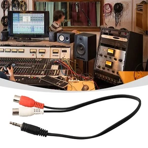 Gold Audio cable 3.5mm 1/8 Stereo Female Mini To 2 Male Adapter For iPad - Picture 1 of 12