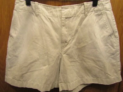 WOMENS COVINGTON 100% COTTON OFF WHITE SHORTS SIZE 12 WAIST FLAT 16" - Image 1 of 3