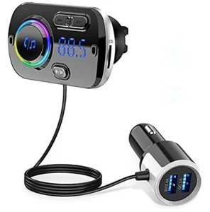 Transmetteur FM Bluetooth 5.0 Kit Mains Libres Voiture avec Charge Rapide QC 3.0 Voiture - Photo 1 sur 7