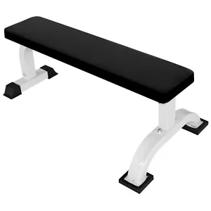 Heavy Duty Flat Weight Bench Home Gym Workout Barbell Dumbbell Chest Abs Press - Picture 1 of 9