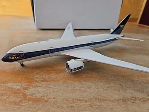 Avión fundido a presión BOAC 787 Dream Liner 1/200 excelente en caja - Imagen 1 de 9