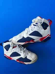 2016 Nike Air Jordan 7 VII Retro Olympic USA Size 7y. 304774-123 - Picture 1 of 7