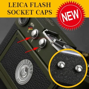 Flash Socket Plug Cover Socket Caps Fot Leica M3/M2/M1/MD Silver/Gold Color 2pcs - Picture 1 of 16