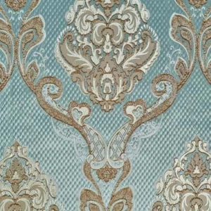 Damask Azure Renaissance Jacquard Upholstery / drapery fabric by the yard - Picture 1 of 1