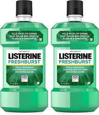 Freshburst Antiseptic Mouthwash for Bad Breath, Kills 99% of Germs That Cause Ba