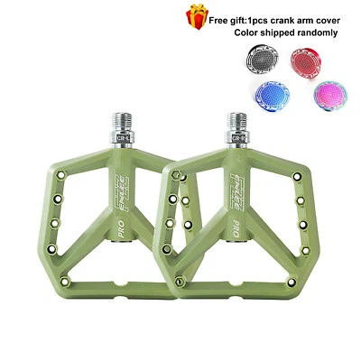 ENLEE 2 PIEZAS 9/16 pulgadas Bicicleta de Carretera Pedal Bicicleta MTB Ancho Nylon Rodamiento Sellado Plano Foto 1 de 4