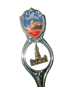 US CAPITOL Washington DC Souvenir Spoon Collector president silver charm vtg - Picture 1 of 8