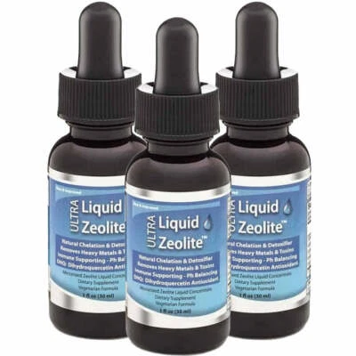 Pacote com 3 limpadores ORIGINAIS Liquid Zeolite Full BODY DETOX HEAVY METAL - Imagem 1 de 3