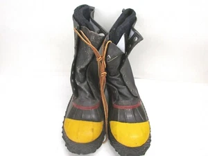IRON AGE MEN'S LEATHER/RUBBER BOOTS INSULATED LINERS W/ STEEL TOE & SHANK, SZ 12 - Picture 1 of 5