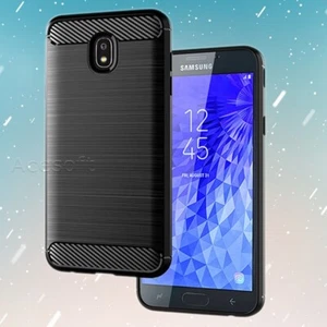 Carbon Fiber Soft TPU Armor Cover for MetroPCS Samsung Galaxy J7 Star SM-J737T1 - Picture 1 of 1