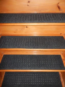 7= Step 7'' x 33'' 100% Rubber Outdoor/ Indoor Stair Treads Non Slip. - Picture 1 of 5