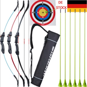 Takedown Recurve Bogen Sucker Pfeile Set für Kinder Bogenschießen Outdoor-Jagd - Bild 1 von 19