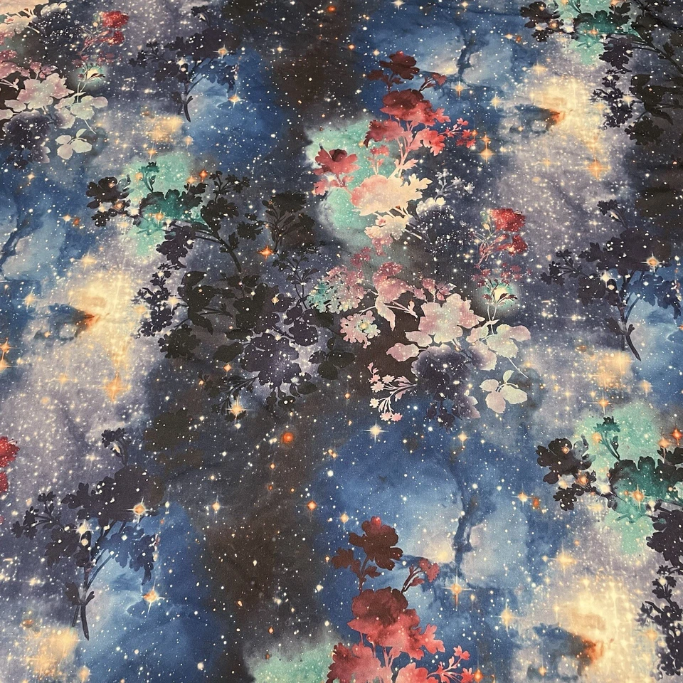 Spandex Fabric Galaxy 1 Yard x 60” Space 4 Way Stretch Swimwear Sportwear - Image 1 of 4