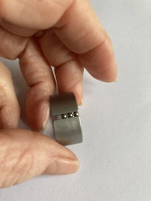 Niessing Tension Ring Abakus Kinetic Brushed Steel Statement New Sz L - Image 1 of 4