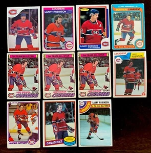 Larry Robinson Vintage Hockey Card Lot of x11 Cards, 8 Different, 1976-1986 - Picture 1 of 8