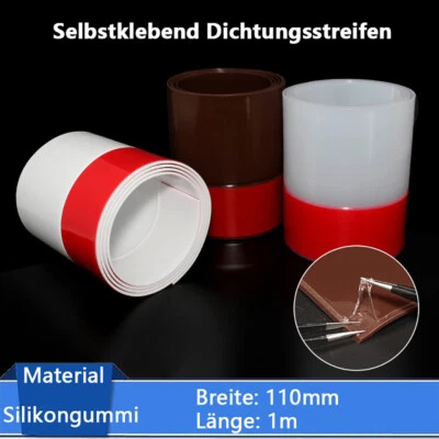 1M Selbstklebend Tür Fenster Dichtung Streifen Winddicht Staub Silikon Gummi - Bild 1 von 4