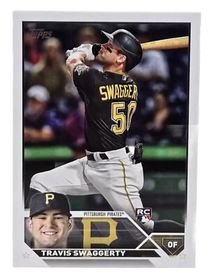 2023 Topps Travis Swaggerty  #67  Pittsburgh Pirates Rookie - Image 1 of 2