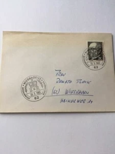 Königin Elisabeth 1965 Wiesbaden Sonderstempel auf Brief mit Briefmarke Mi 463 - Bild 1 von 1