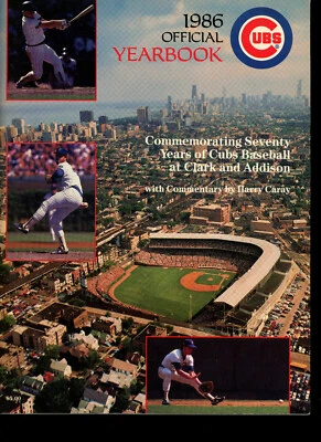 1986 Chicago Cubs Official Baseball Yearbook-Ryne Sandberg   - Image 1 of 2
