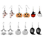 Halloween Earrings Miss Pumpkin Hallwoeen Jewelry Gifts Clip on