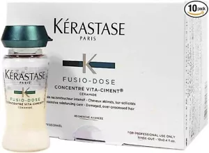 NUOVA SCATOLA CEMENTO KERASTASE FUSIO-DOSE CONCENTRATA VITA DA 10x12ml FIALE - Foto 1 di 1