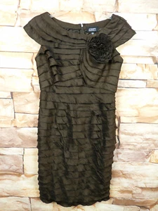 Dress, Adrianna Papell, Iridescent-Brown tiered Size 6 - Picture 1 of 8