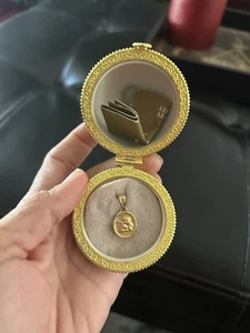New Michael Anthony 14k gold guardian angel charm 2 toned in egg ornament $249!! - Picture 1 of 9