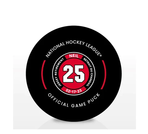 2023 Ottawa Senators Chris Neil Jersey Retirement #25 NHL Official Game Puck Cover