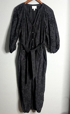 Mono Revolve Cleobella Pequeño Negro Ojales Manga Abullonada Boho Chic Hada Grunge Foto 1 de 4