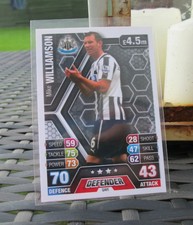 **Newcastle United 1/1 PARALLEL** Match Attax 2013/14 Mike Williamson TOPPS USA