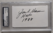 JACK HAM Signed Card SLAB Steelers Inscription HOF 1988 PSA DNA Authentic