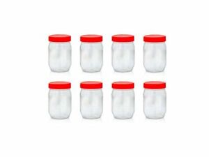 Sunpet Clear Plastic Storage Container Jars for Herbs, Spices and More