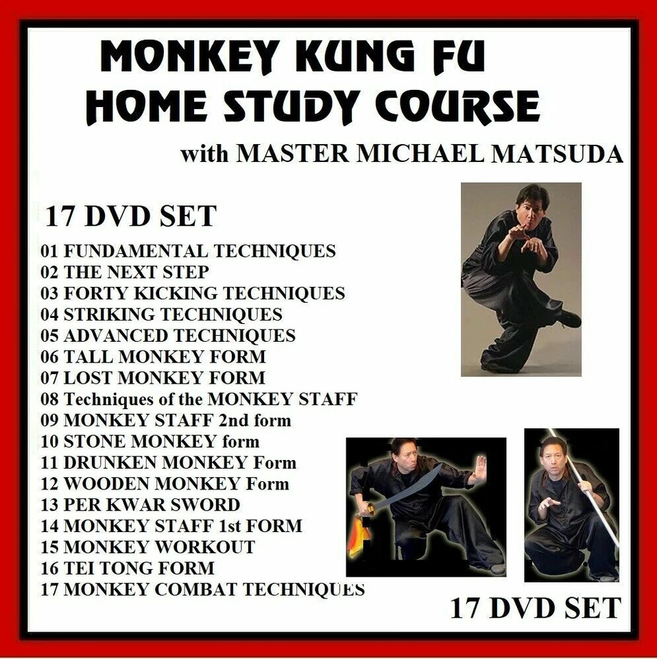 Monkey Kung Fu 17 DVD SET Tai Shing Pek Kwar praying mantis hung gar Paulie Zink - Image 1 of 1