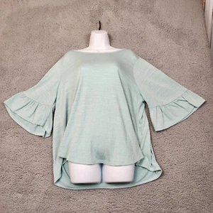 NEW DIRECTIONS Curvey Women's Plus Size 1X Flutter Sleeve Top - Picture 1 of 10