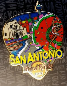 SAN ANTONIO GREETINGS FROM SERIE GUITAR PICK ALAMO DANCE GIRL Hard Rock Cafe PIN - Picture 1 of 1